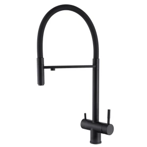 Смеситель ABBER Wasser Kreis AF81141B для кухни с подключением фильтра и выдвижной лейкой